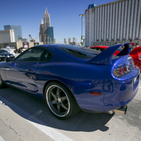 Blue 1997 Toyota Supra on Gray HRE 546R