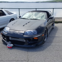 Black 1994 Toyota Supra on Black Stern ST1