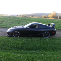 Black 1994 Toyota Supra on Black Stern ST1