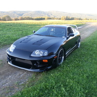 Black 1994 Toyota Supra on Black Stern ST1