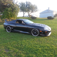 Black 1994 Toyota Supra on Black Stern ST1