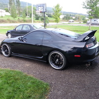 Black 1994 Toyota Supra on Black Stern ST1