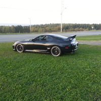 Black 1994 Toyota Supra on Black Stern ST1