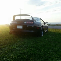 Black 1994 Toyota Supra on Black Stern ST1