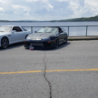 Black 1994 Toyota Supra on Black Stern ST1