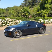 Black 2004 Nissan 350Z on Gray Vordoven Forme 9