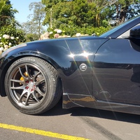Black 2004 Nissan 350Z on Gray Vordoven Forme 9