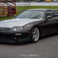 Gray 1993 Toyota Supra on Silver/Chrome Work Meister S1R