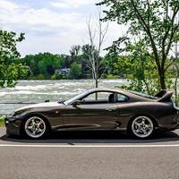 Gray 1993 Toyota Supra on Silver/Chrome Work Meister S1R
