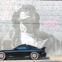 Black 1994 Mazda RX-7 on Black BBS RG-R
