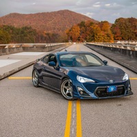 Blue 2014 Scion FR-S on Silver/Chrome Rota RT5