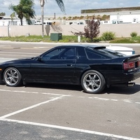 Black 1988 Toyota Supra on Gray Volk Racing GT-7