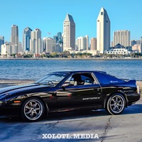 Black 1988 Toyota Supra on Gray Volk Racing GT-7