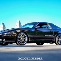 Black 1988 Toyota Supra on Gray Volk Racing GT-7