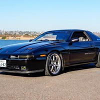 Black 1988 Toyota Supra on Gray Volk Racing GT-7