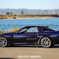 Black 1988 Toyota Supra on Gray Volk Racing GT-7