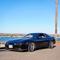 Black 1988 Toyota Supra on Gray Volk Racing GT-7