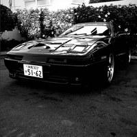 Black 1988 Toyota Supra on Gray Volk Racing GT-7