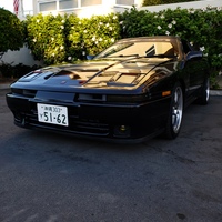 Black 1988 Toyota Supra on Gray Volk Racing GT-7