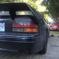 Black 1987 Mazda RX-7 on Black MSR 045