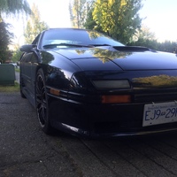 Black 1987 Mazda RX-7 on Black MSR 045