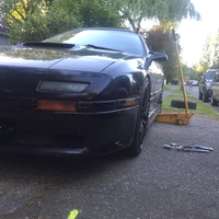 Black 1987 Mazda RX-7 on Black MSR 045