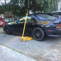 Black 1987 Mazda RX-7 on Black MSR 045