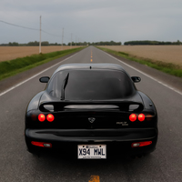 Black 1994 Mazda RX-7 on Silver/Chrome BBS BB ES