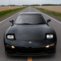 Black 1994 Mazda RX-7 on Silver/Chrome BBS BB ES