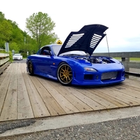 Blue 1992 Mazda RX-7 on Gold Aodhan Ds-02