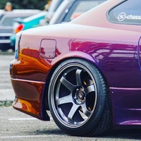 Purple 1999 Nissan Silvia on Silver/Chrome Rota GTR-D