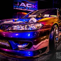 Purple 1999 Nissan Silvia on Silver/Chrome Rota GTR-D