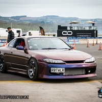 Purple 1999 Nissan Silvia on Silver/Chrome Rota GTR-D