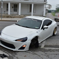White 2013 Scion FR-S on Gold JNC 005