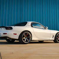 White 1995 Mazda RX-7 on Gray Volk Racing TE37