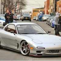 Silver/Chrome 1993 Mazda RX-7 on Silver/Chrome Advan Racing RG-D2