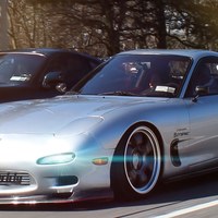 Silver/Chrome 1993 Mazda RX-7 on Silver/Chrome Advan Racing RG-D2
