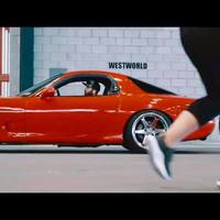 Red 1993 Mazda RX-7 on Silver/Chrome Varrstoen ES2
