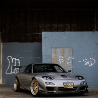 Gray 1994 Mazda RX-7 on Gray Work Seeker CX