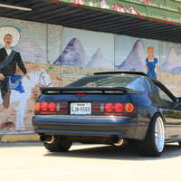 Black 1991 Mazda RX-7 on Silver/Chrome Zedd SLM