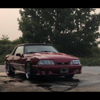 Red 1988 Ford Mustang on Silver/Chrome Mustang Cobra SVE