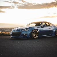 Blue 2014 Subaru BRZ on Bronze Cosmis XT-206R