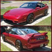Red 1991 Nissan 240SX on Bronze Rota Grid Drift