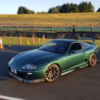 Green 1995 Toyota Supra on Bronze Rota G-Force