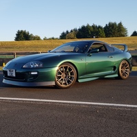 Green 1995 Toyota Supra on Bronze Rota G-Force