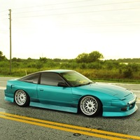 Teal 1993 Nissan 240SX on White Work VS-MX