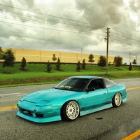 Teal 1993 Nissan 240SX on White Work VS-MX