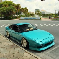 Teal 1993 Nissan 240SX on White Work VS-MX