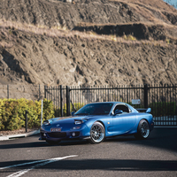 Blue 2000 Mazda RX-7 on Silver/Chrome SSR Professor SP3