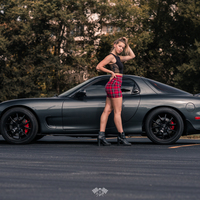 Gray 1993 Mazda RX-7 on Black Saleen S281